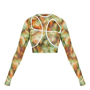 Mesh Cut Out Fashion Shirt XS